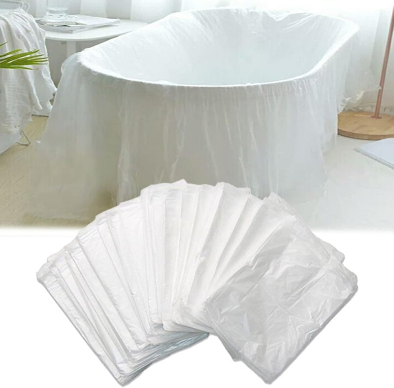 woobles Bathtub Bag, Disposable Bathtub Bags 50pcs, Spa Plastic Bathtub Cover Film for Household Hotel Travel, Bath Tub Spa Shower, Beauty Tools(47.2 X 73.2 In) - Image 1